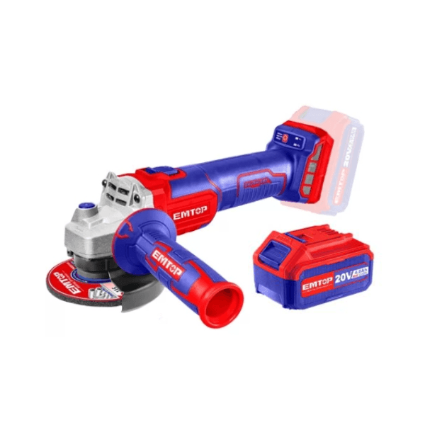 Amoladora EMTOP a Bat. 115MM BL 900w +1 Bat. 20v ELAG211541